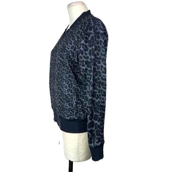 WITH Activewear Leopard Print Reversible Bomber Jacket Black Red Size Small - Picture 8 of 12